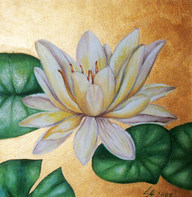 Water Lily pond diptych